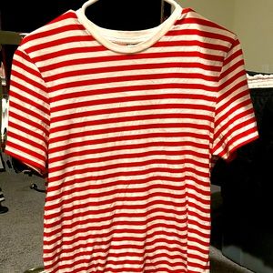 Red and white Striped shirt